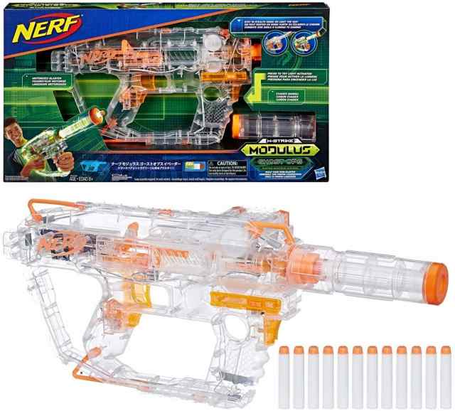 ナーフ おもちゃの鉄砲 Nerf E0733 モジュラスシリーズ ライトアップ 電動式 クリア 透明の通販はau Pay マーケット アメリカ輸入プロ