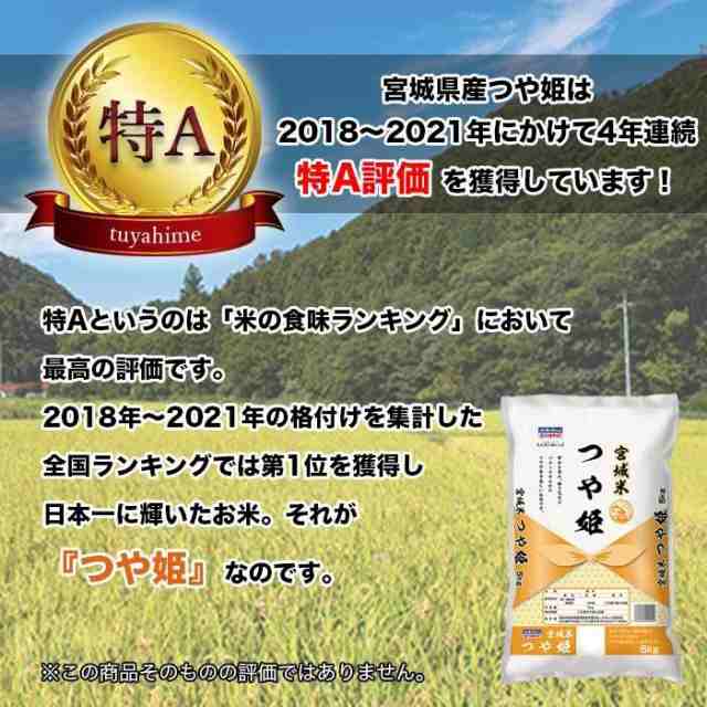 お米 令和4年産 宮城県産 つや姫 5kg×4袋 20kg 米 白米 おこめ 精米 単