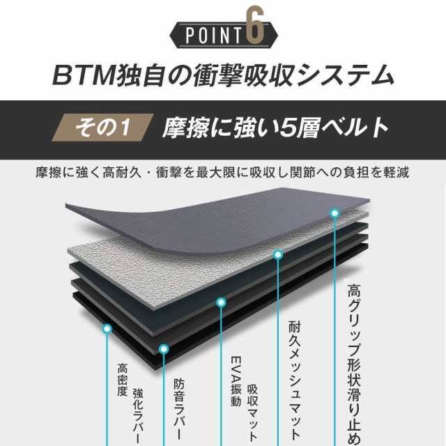 ランニングマシーン　ルームランナー　静音マット付き　BTM