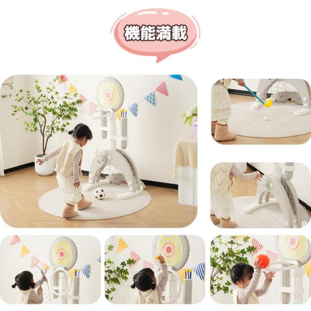 アーチェリー ダーツ バスケット サッカー ゴルフ 6in1多機能遊具 輪投げ 弓矢 組立簡単 室内遊具 おもちゃ 高さ調節可能124~160 キッズ 男の子 女の子 子供 誕生日 プレゼント_2