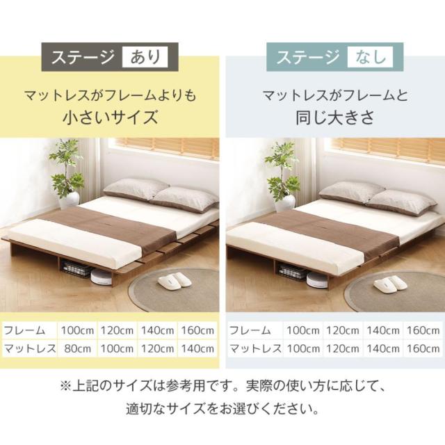 幅100cm】ベッド ローベッド ステージベッド ベッドフレーム すのこ