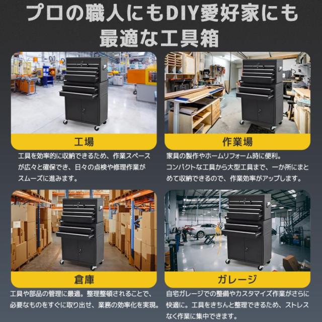 クーポン配布中】3WAY 分割可能 ツールキャビネット ツールワゴン 