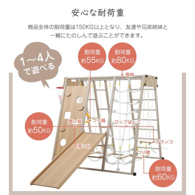 「クーポン配布中」 10in1 ジャングルジム 折りたたみ クリスマス プレゼント 金属フレーム室内 木製 室内遊具 組立簡単 滑り台 大型遊具 遊具 つり橋 すべり台 屋内 吊り輪 家庭用 全体耐荷重150kg 子供 キッズ 男の子 女の子 お祝い 鉄棒 おもちゃ クリスマス プレゼント_15