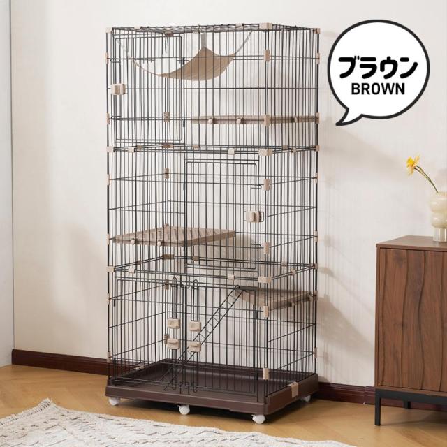 クーポン配布中」【新仕様両開きドア登場】猫ケージ 3段 猫 ケージ