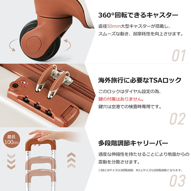 Sサイズ キャリーケース スーツケース キャリーバッグ ストッパー付き TSAロック搭載 軽量 大容量 小型 1日-3日宿泊 トートバッグ ハンドバッグ レディース バッグ 手提げ かわいい おしゃれ 全国旅行支援 1年間保証　suitcase_3