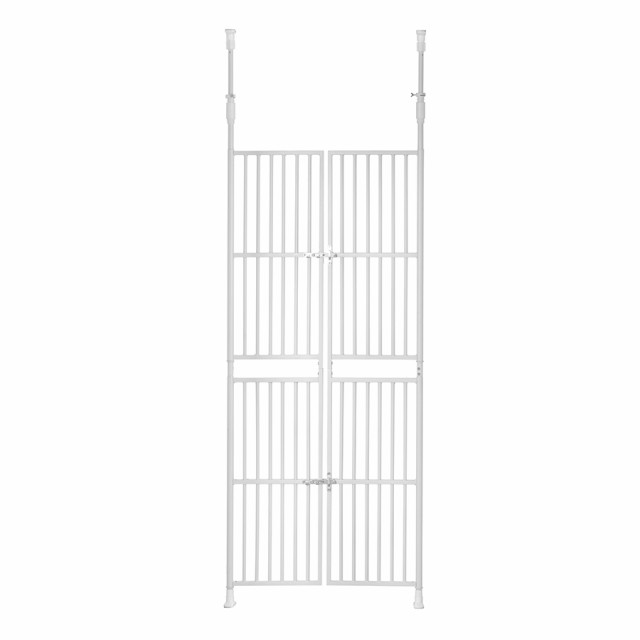 ペット高さ調節対応 205～285cm ドア ケージ 留守番保護【ホワイト