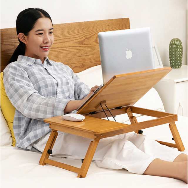 Amazon｜ノートパソコンデスク 竹製 ベッドテーブル ロー