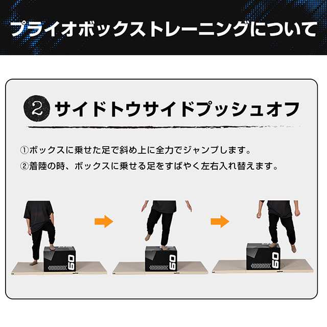 プライオボックス 60cm 跳び箱 ジャンプボックス トレーニング 3in1 ...