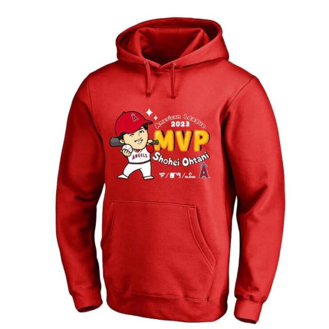 ファナティクス(FANATICS) エンゼルス 大谷翔平 2023 アメリカン・リーグ MVP 受賞記念 限定イラストパーカー ML0623FW05-REDの通販は