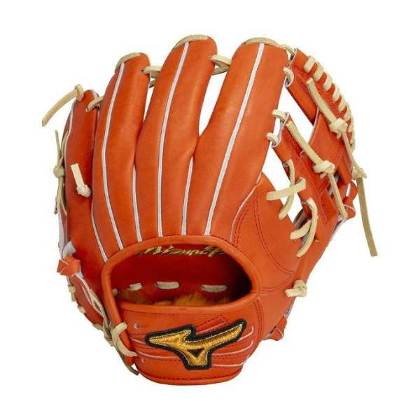 ミズノプロ 硬式グローブ 内野手用 オレンジ 日本製