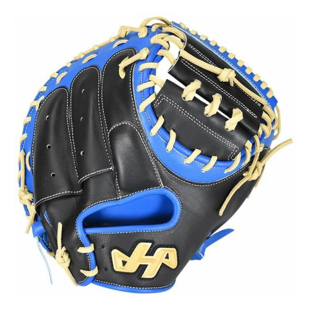 【型付無料】 ハタケヤマ(HATAKEYAMA) 軟式用 キャッチャーミット ブラック×ブルー ASバック 軟式ミット PRO-M9D
