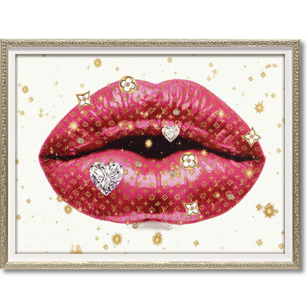 オマージュ キャンバスアート 「ラグジュアリー ピンクリップ(Mサイズ)」 幅56.5cm×高さ43.5cm  アートパネル アートボード アート クラシック アンティーク ディスプレイ インテリア おしゃれ かわいい 壁飾り 壁掛け 花 絵 送料無料 REBC-12109の通販は