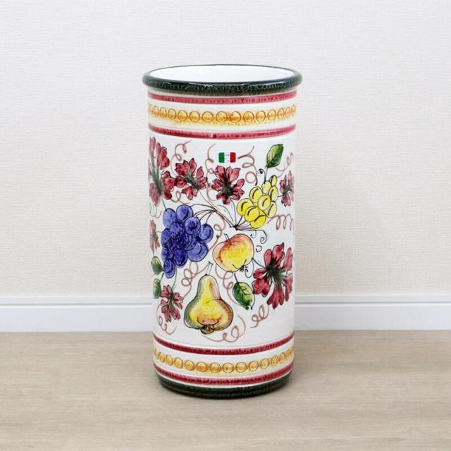 イタリア製陶器　傘立て　橙色花柄　レインラック　アンブレラスタンド　ヨーロピアン 楽天市場】イタリア製 陶器 傘立て / アンブレラスタンド 傘 傘