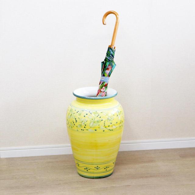 MADE IN ITALY 陶器 花柄 傘立て アンブレラスタンド　イタリア製 楽天市場】イタリア製 傘立て 陶器 ボタニカル柄 手彩色 傘立て