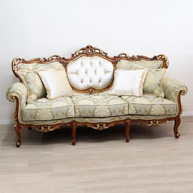 イタリア モビリセディア 3Pソファ  ソファ リビング クラシック モビルセディア プレゼント ギフト インテリア ショップ イタリア製 おしゃれ かわいい 3人掛け 3人 三人用 姫系 姫 北欧 高級 送料無料 RER3-314ACLの通販は 386,100円