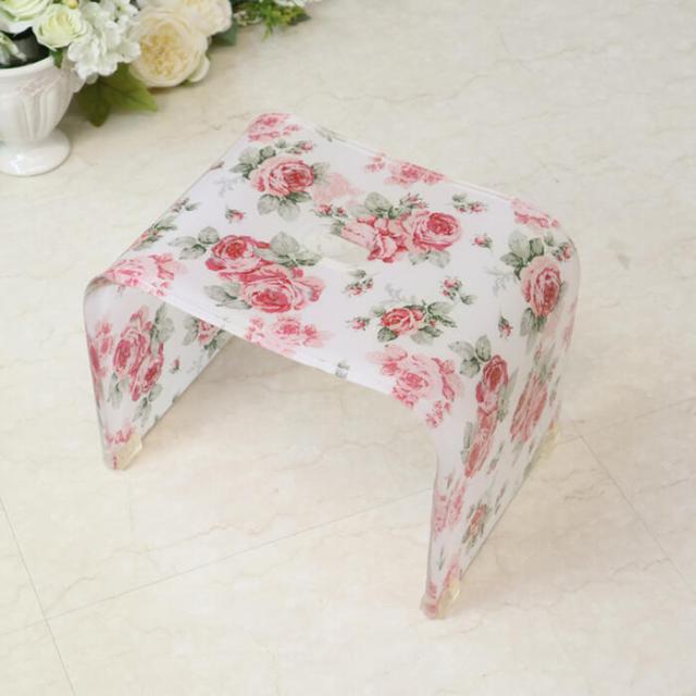 バスチェア ルーシー  バラ ローズ エレガント バス グッズ イス プレゼント おしゃれ かわいい 滑り止め 薔薇 風呂 椅子 花柄 姫 姫系 送料無料 RE58761の通販は