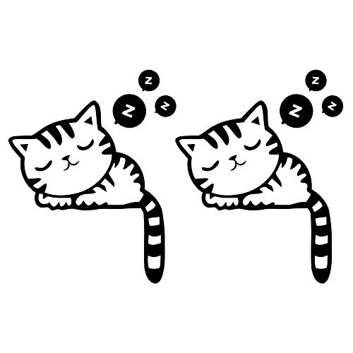 ステッカー ネコ ねこ 猫 眠っている猫 車用 かわいい 面白い おもしろ 動物 デカール シール 防水ステッカー カーステッカー ベッドルーの通販はau Pay マーケット Fumistore
