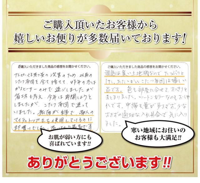 リバーシブル こたつ布団掛敷セット長方形超特大判（6尺）送料無料