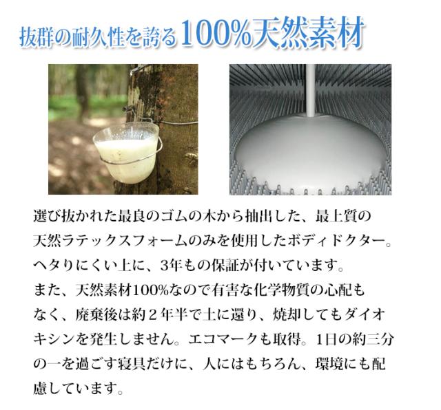 【正規品】 【3年保証】 【メーカー直送品】ボディドクター ドクターパッド ラテックス 120×195×2.5cm_5