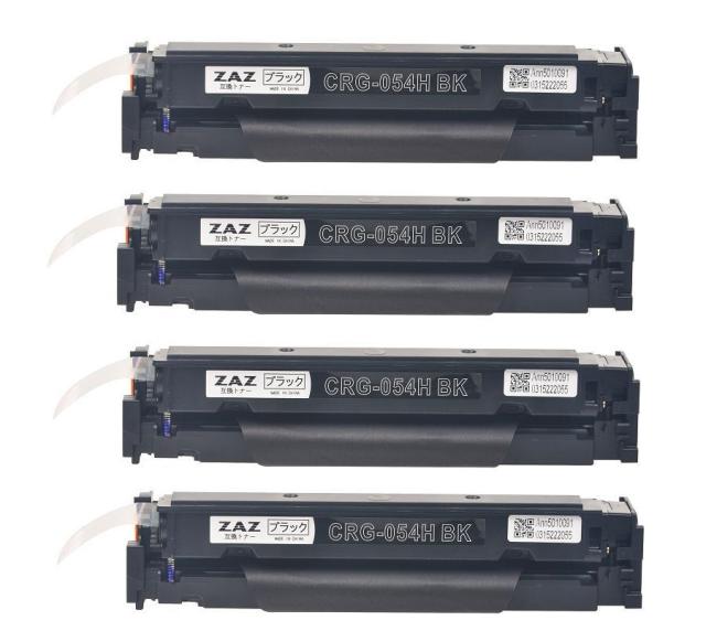 CRG-054H CRG-054HBK (高容量) 互換トナーカートリッジ ブラック4個セット CRG-054BK の高容量タイプ　互換トナー 対応機種： LBP621C MF644Cdw MF642Cdw LBP622C　送料無料の通販は 6,380円