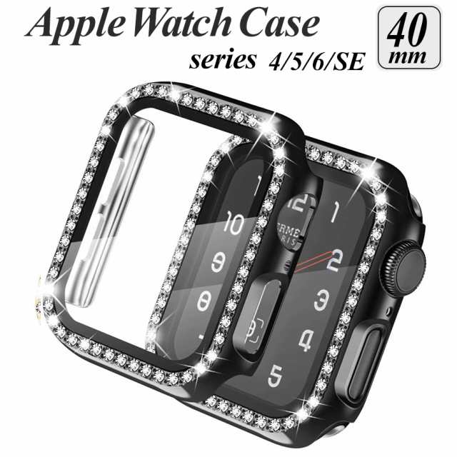 apple watch カバー series SE 対応 ケース 40mm 透明 クリア ガラス