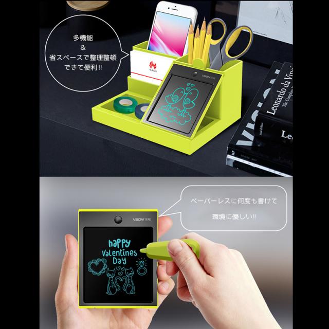 電子メモパッド付きペンスタンド ペン立て 収納 電子メモ Lcdメモパッド デジタルメモパッド 電話メモ ペンスタンド テスト電池付属 ステの通販はau Pay マーケット Zakka Town Au Pay マーケット店