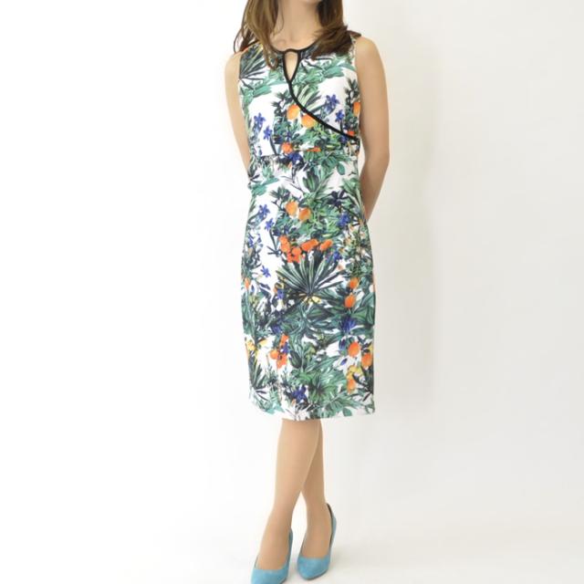 Smashed Lemon スマッシュレモン ボタニカル柄ワンピース タイトワンピース ノースリーブ 夏物 ストレッチ 海外 インポート ミセス レデの通販はau Pay マーケット ブティックコーラン