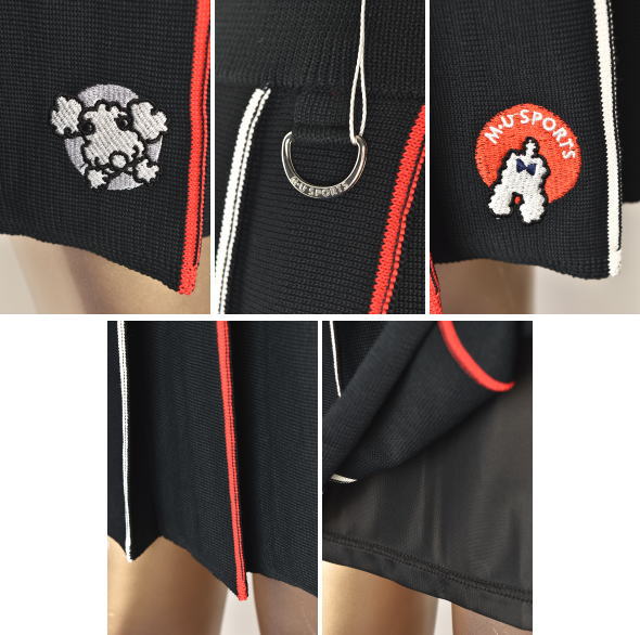 50％OFFセール！MUスポーツ M・U SPORTS ゴルフ 2023秋冬新作 レディース ニットプリーツスカート 服 ゴルフウェア_2