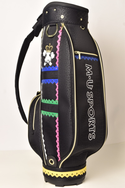 M・U SPORTS 25年秋冬新作 サガラ刺繍キャディバッグ ブラック MU