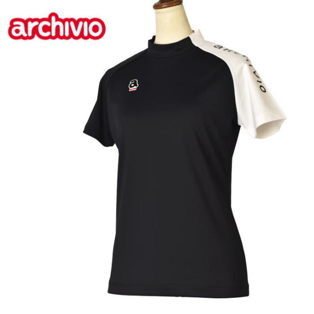 50％OFFセール！アルチビオ archivio ゴルフ 2024春夏新作 レディース 半袖ハイネックプルオーバー 服 ゴルフウェア
