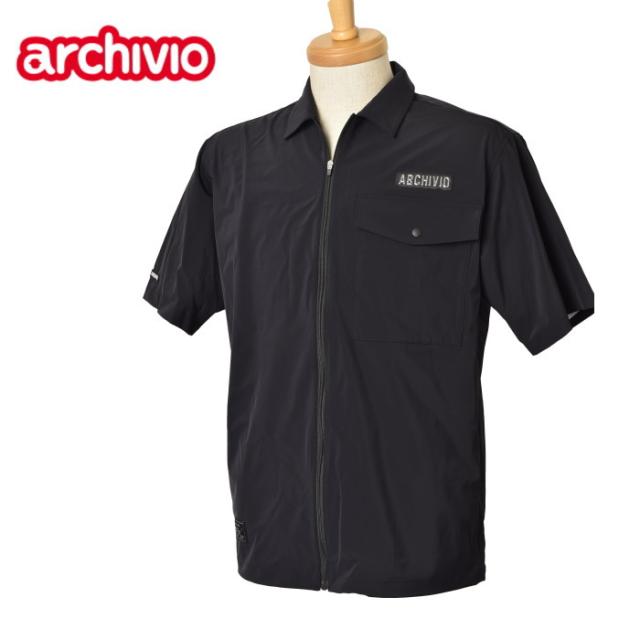 50％OFFセール！アルチビオ archivio ゴルフ 2024春夏新作 メンズ 半袖ジップアップシャツ 服 ゴルフウェア