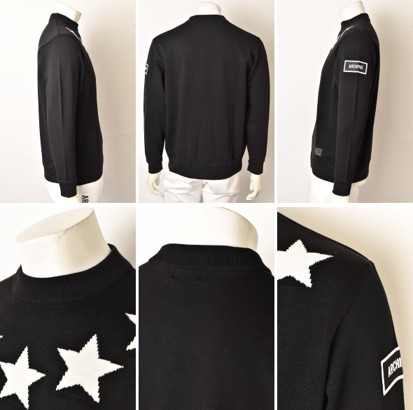 アルチビオ　黒　ハイネックプルオーバー archivio 【 セール 40%OFF 】【メンズ】ハイネックプルオーバー