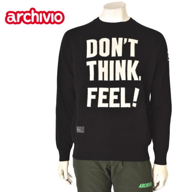 30％OFFセール！アルチビオ archivio ゴルフ 2024秋冬新作 メンズ カシミヤ ニットプルオーバー 服 ゴルフウェア