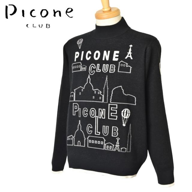50％OFFセール！ピッコーネ クラブ PICONE CLUB ゴルフ 2023秋冬新作 メンズ ハイネックニットプルオーバー 服 ゴルフウェア