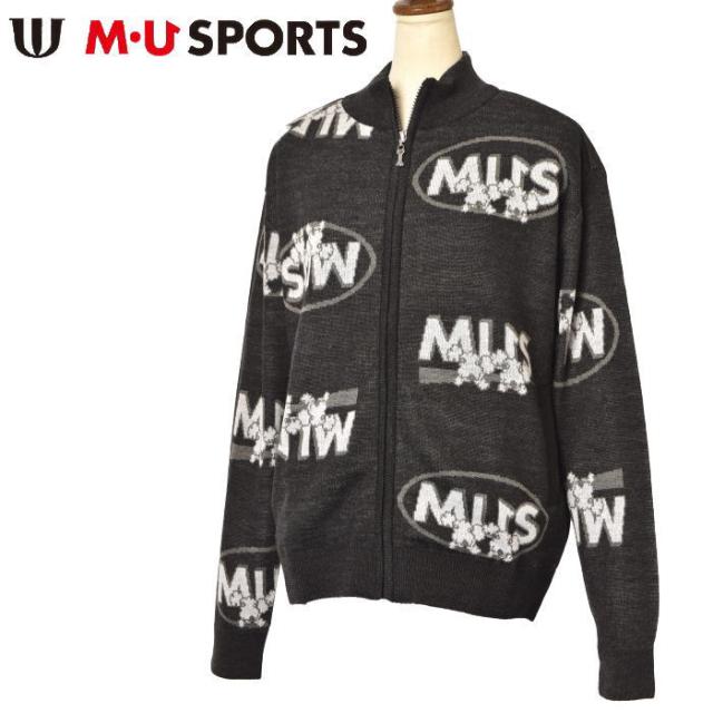 40％OFFセール！MUスポーツ M・U SPORTS ゴルフ 2024秋冬新作 レディース ジップアップニットブルゾン 服 ゴルフウェア