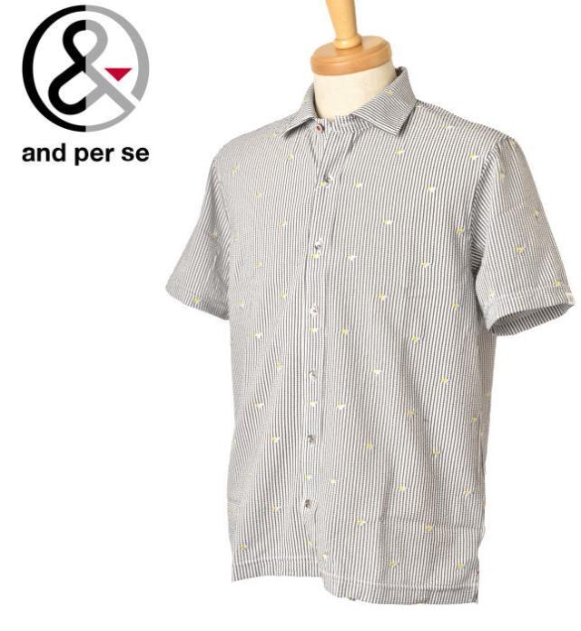 20％OFFセール！アンパスィ and per se ゴルフ 2024春夏新作 メンズ 半袖シャツ 服 ゴルフウェア