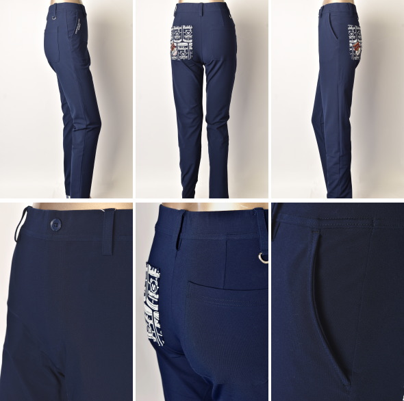 カステルバジャック レディース ストレッチ ストレートパンツ サイズ40