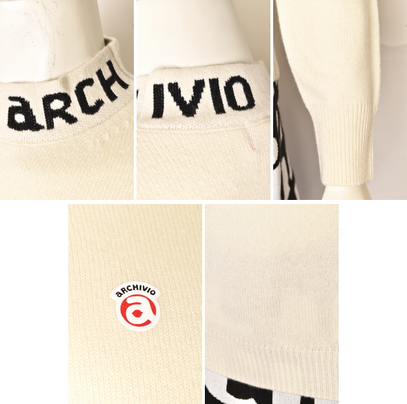 (美品)アルチビオarchivio カシミヤ ハイネック2024秋冬サイズ38 40％OFFセール！アルチビオ archivio ゴルフ 2024秋冬新作