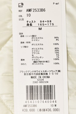 20％OFFセール！アンパスィ and per se ゴルフ 2023秋冬新作 メンズ ニット×中綿切替ジップアップブルゾン 服 ゴルフウェア