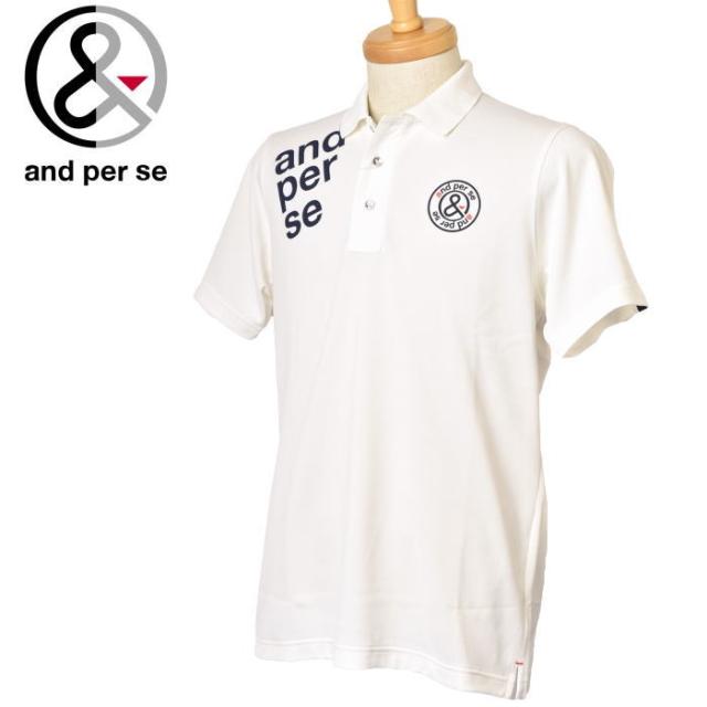 アンパスィ and per se ゴルフ 2024春夏新作 メンズ 半袖ポロシャツ 服 ゴルフウェア