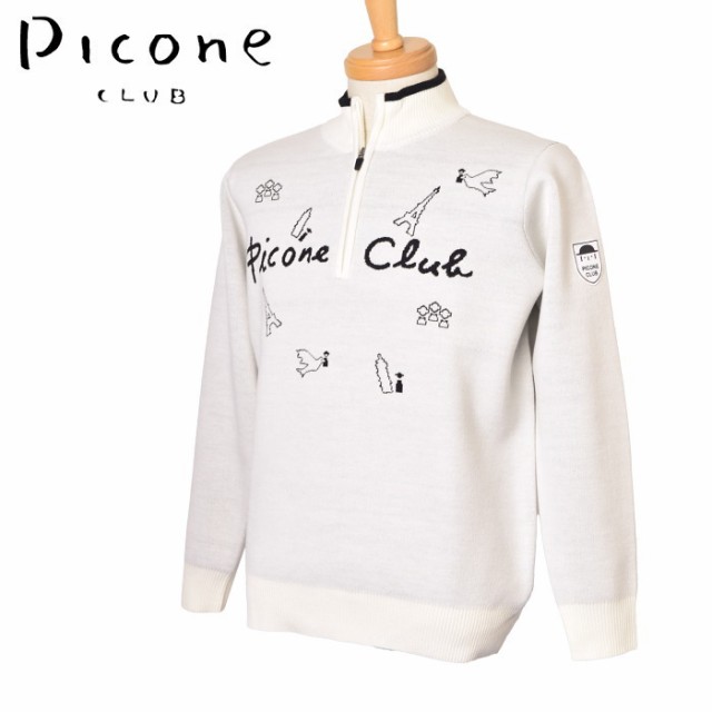 ピッコーネ クラブ PICONE CLUB ゴルフ 2024秋冬新作 メンズ ハイネックハーフジップニットプルオーバー 服 ゴルフウェア