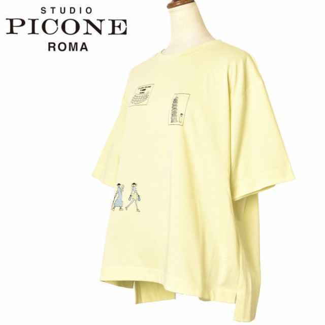 30％OFFセール！スタジオ ピッコーネ STUDIO PICONE ROMA 2024春夏新作 レディース 半袖プルオーバー