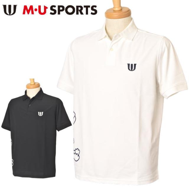 MUスポーツ M・U SPORTS ゴルフ 2025春夏新作 メンズ 半袖ポロシャツ 服 ゴルフウェア