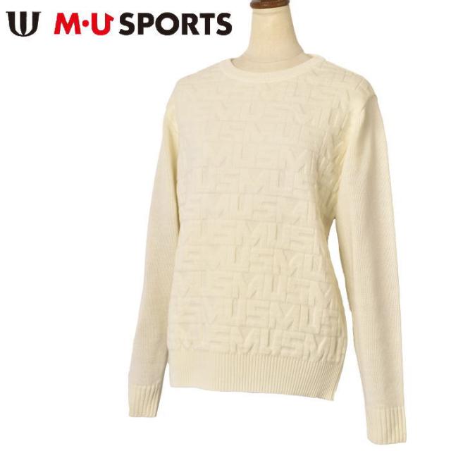 40％OFFセール！MUスポーツ M・U SPORTS ゴルフ 2024秋冬新作 レディース クルーネックセーター 服 ゴルフウェア