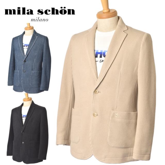 ミラショーン mila schon 2025秋冬新作 メンズ ワッフルニットジャケット 服