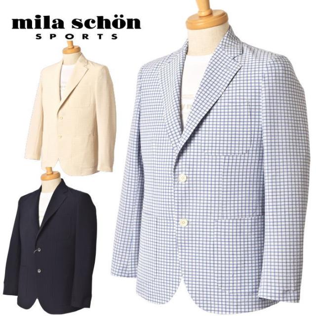 ミラショーン スポーツ ゴルフ mila schon sports 2026春夏新作 メンズ サッカージャケット 服 ゴルフウェア