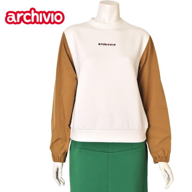 30％OFFセール！アルチビオ archivio ゴルフ 2024秋冬新作 レディース 異素材使いプルオーバー 服 ゴルフウェアの通販は