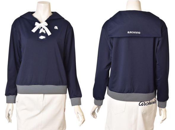 アルチビオ archivio ゴルフ 2026春夏新作 レディース セーラープルオーバー トレーナー 服 ゴルフウェア_12