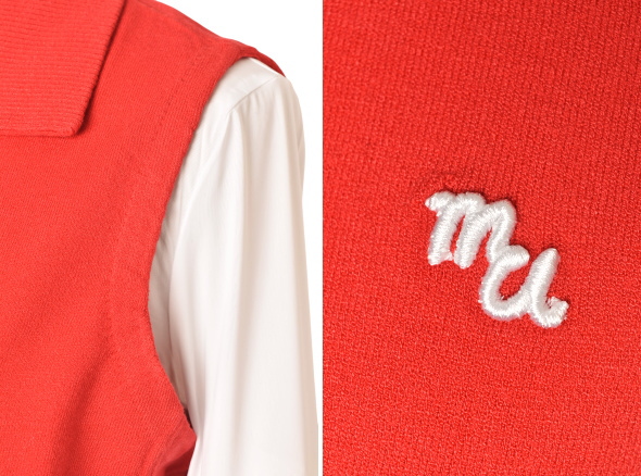美品　M•U SPORTS レディース　ゴルフ　ジップアップベスト　ポリエステル MUスポーツ M・U SPORTS ゴルフ 2025春夏新作 レディース ジップ