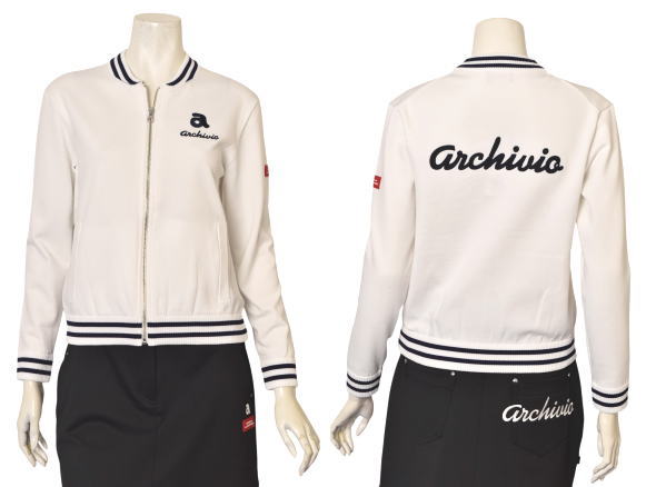 アルチビオ archivio ゴルフ 2026春夏新作 レディース ジップアップニットブルゾン 服 ゴルフウェア_4